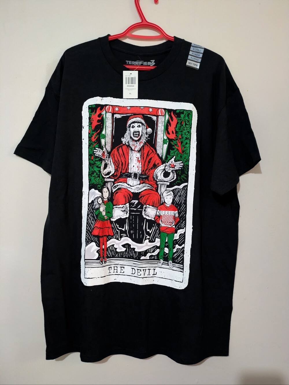 Terrifier 3 Vertebrae33 Santa Suit The Devil Tarot Card Size XL - New with Tags!